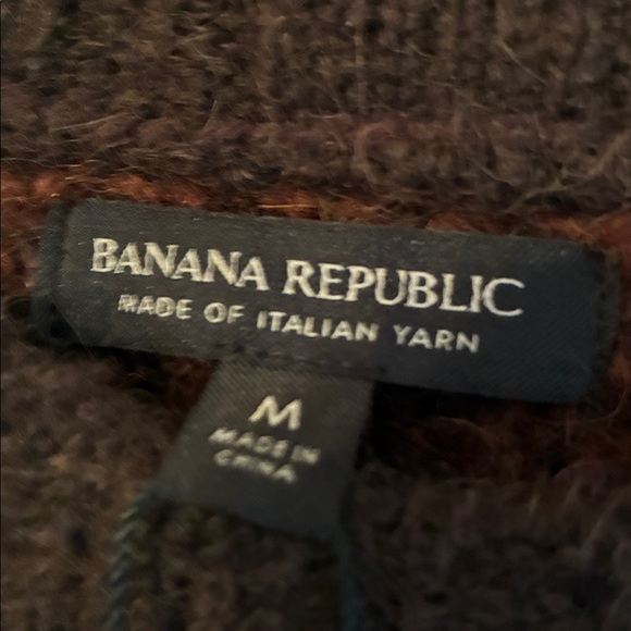 NWT Banana Republic Alpaca Wool Blend / Italian Yarn Brown Oversized Sweater M - Picture 6 of 8